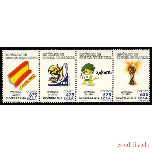 Guinea Ecuatorial 438/41 2010 FIFA Copa Mundial Sudáfrica 2010 MNH