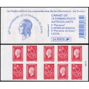 France Francia Carnets 1513-C  10 sellos 5 nº 3744a Marianne de Lamouche + 5 sellos nº3841 Marianne de Dulac Autoadhesivos