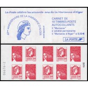 France Francia Carnets 1512-C  Carnet 10 sello 5 nº 3419 Marianne del 14J +5 nº 3716 Marianne de Alger Autoadhesivos