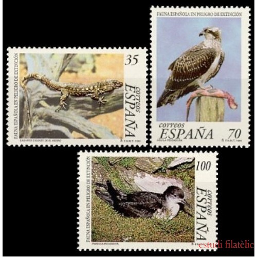 España Spain 3614/16 1999 Fauna española en peligro de extinción MNH