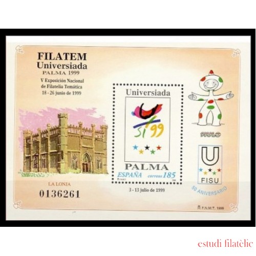 España Spain 3648 1999 Filatem Universiada Palma 99 Palma MNH