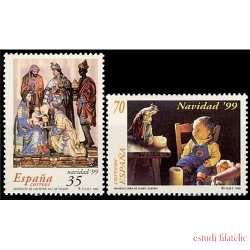 España Spain 3685/86 1999 Navidad MNH