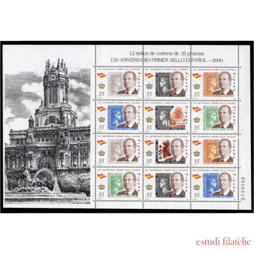 España Spain 3687/93 2000 CL Aniviversario del primer sello español MNH