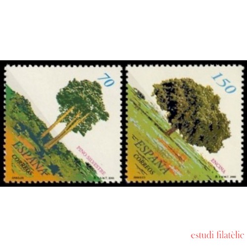 España Spain 3717/18  2000 Árboles MNH