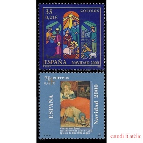 España Spain 3769/70 2000 Navidad MNH