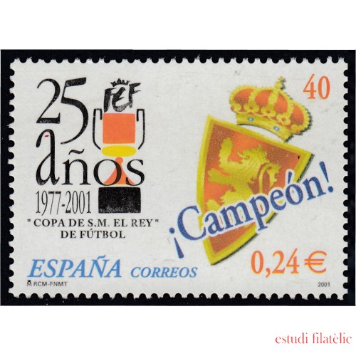 España Spain 3805 2001 XXV DE LA Copa S.M. El Rey de Fútbol MNH