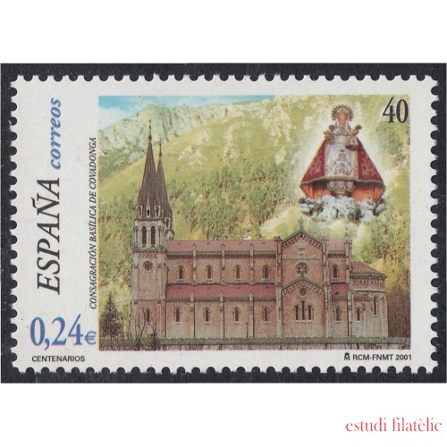 España Spain 3814 2001 Centenario de la consagración de la Basílica de Covadonga  MNH