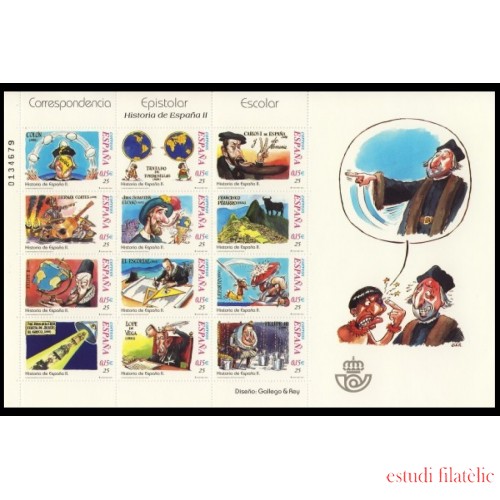 España Spain 3822/33 2001 Correspondencia Epistolar Escolar MNH