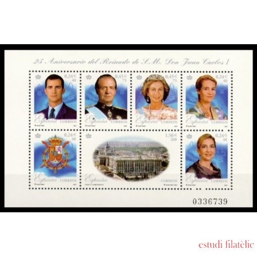 España Spain 3856 2001 XXV Aniversario del Reinado de SM Don Juan Carlos I MNH