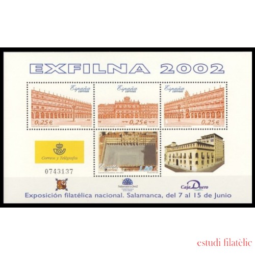 España Spain 3906 2002 Exposición Filatélica Nacional EXFILNA 2002 MNH