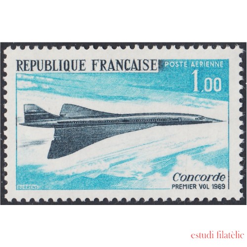 France Francia  A  43  1969 1er vuelo del avión supersónico Concorde MNH