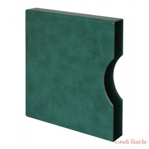 Lindner 814-G Tapa regular de 18 anillas. VERDE.  Estuche