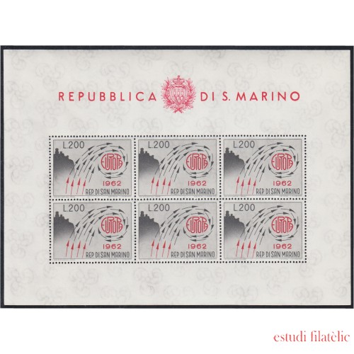 San Marino 572 1962 Minihojijta Europa Flechas MNH