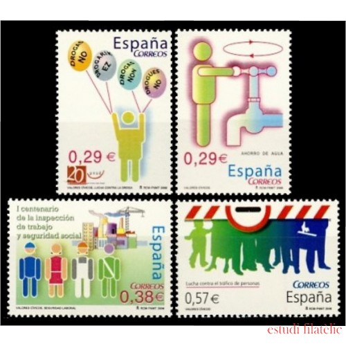 España Spain 4225/28 2006 Valores cívicos MNH