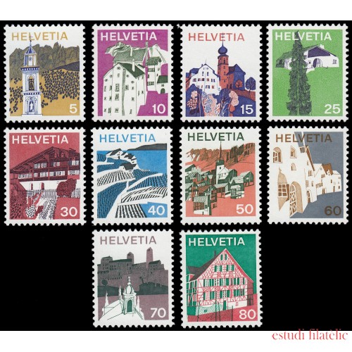 Suiza Switzrland 933/42 1973  Serie paisajes MNH