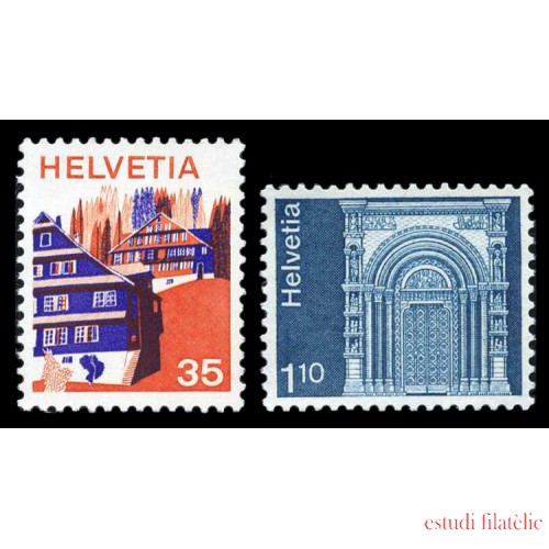 VAR1/S Suiza Switzerland  992/93 1975  Serie Paisaje Arquitectura Portal MNH