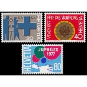 Suiza Switzerland 1021/23 1977 Serie propaganda Acontecimientos MNH