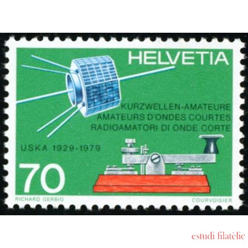 ATS/VAR1/S Suiza Switzerland 1094 1979 50 Aniv. de la Unión suiza de radioaficionados de onda corta MNH