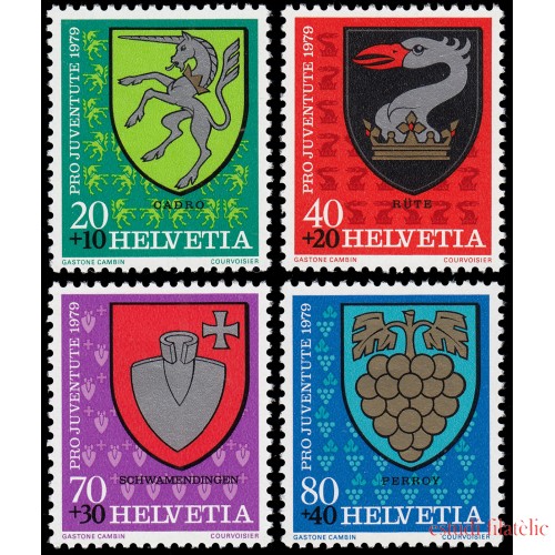 Suiza Switzerland 1096/99 1979 Por la juventud Escudos comunales MNH