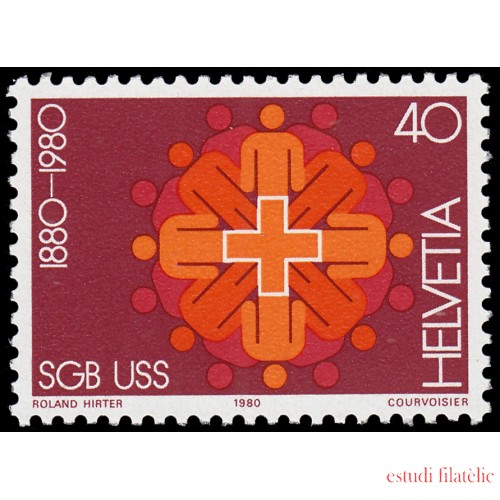 Suiza Switzerland 1115 1980 Cent. de la Unión Sindical suiza Símbolo MNH