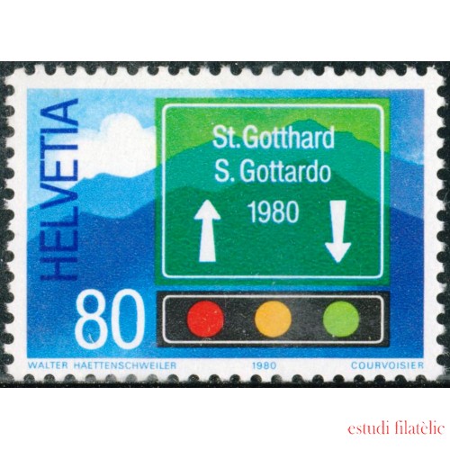 VAR1/S Suiza Switzerland  1116 1980  Apertura del túnel de carretera de St. Gothard MNH