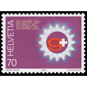 Suiza Switzerland 1145 1981 50 Aniv. de la Unión Inter, de la industria de Gas Llama, emblema MNH