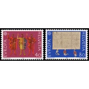 Suiza Switzerland 1150/51 1982 Europa Hechos históricos de la fundación de la Confederación MNH