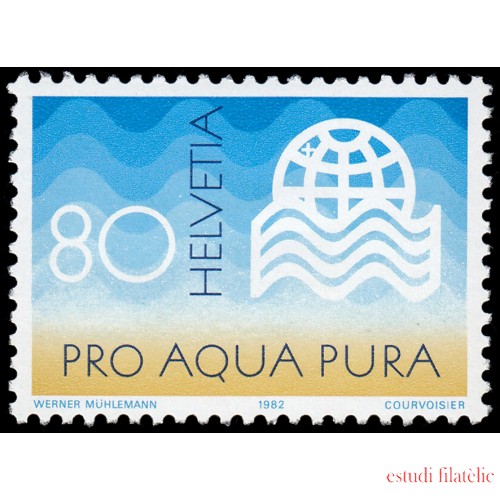 Suiza Switzerland 1164 1982 14 Congreso mundial de la Asociación inter. de distribuidores de agua Zurich Símbolo MNH