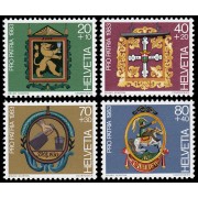 Suiza Switzerland 1180/83 1983 Pro patria  Insignias de hoteles MNH