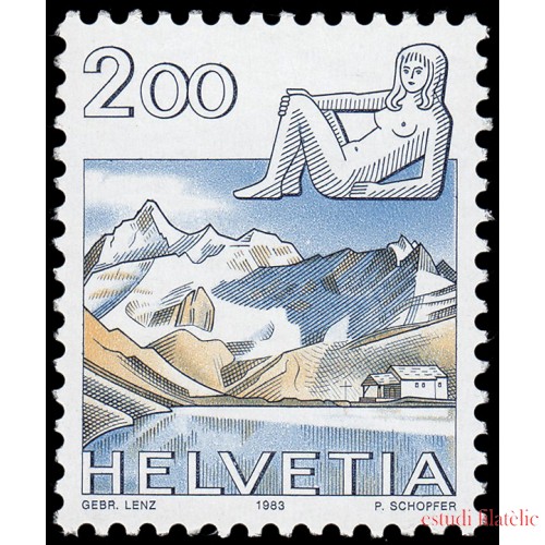 Suiza Switzerland 1193 1983 Serie Signos del zodiaco y paisajes MNH