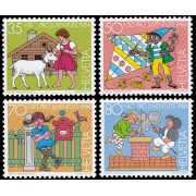 Suiza Switzerland 1213/16 1984 Por la juventud Personajes de libros infantiles MNH