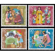 Suiza Switzerland 1233/36 1985  Por la juventud Escenas de cuentos de los hermanos Grimm MNH