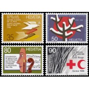 CIN/S Suiza Switzerland 1256/59 1986 Aniversarios y acontecimientos MNH