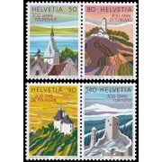 Suiza Switzerland 1280/83 1987 Bicentenario del turismo en Suiza Vistas MNH