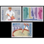 VAR2 Suiza Switzerland 1284/86 1987  Aniversarios y aconteciomientos MNH