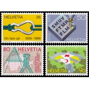 MED/S  Suiza Switzerland 1304/07 1988  Aniversarios y acontecimientos MNH