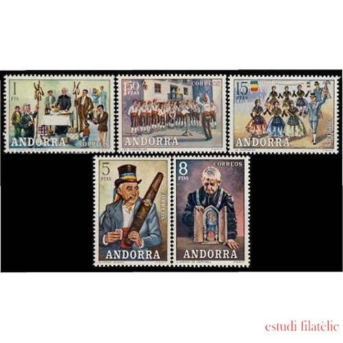 Andorra Española 80/84 1972 Costumbres MNH 