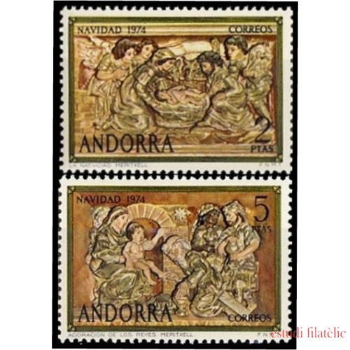 Andorra Española 94/95 1974 Navidad 74 MNH 