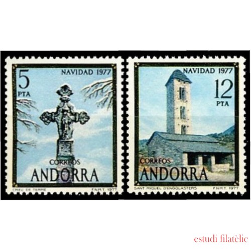 Andorra Española 110/11  1977 Navidad 77 MNH 