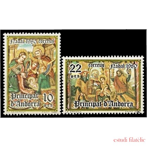 Andorra Española 138/39 1980 Navidad 80 MNH 