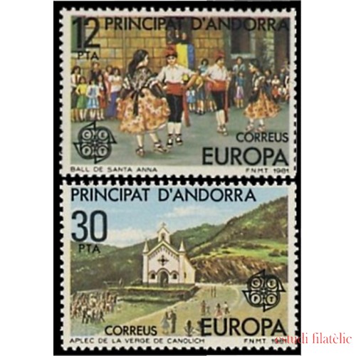 Andorra Española 140/41  1981 Europa MNH 