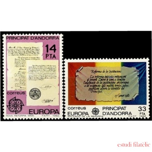 Andorra Española 157/58 1982 Europa MNH 