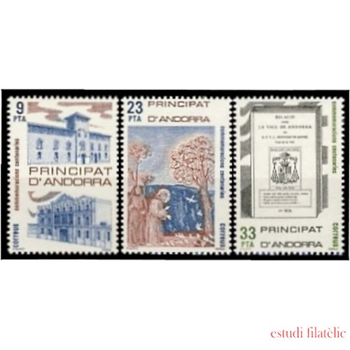 Andorra Española 163/65 1982 Centenarios MNH