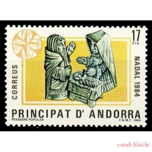 Andorra Española 183 1984 Navidad 84 MNH 