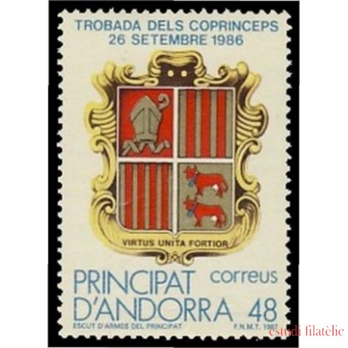 Andorra Española 195 1987 Encuentro Copríncipes MNH 