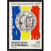 Andorra Española 238 1993  XXV Aniv. Centro Artes y Letras MNH 