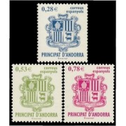 Andorra Española 324/26 2005 Principado de Andorra, escudos MNH 