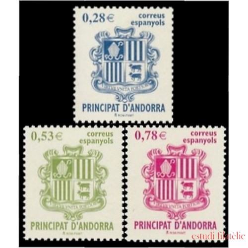 Andorra Española 324/26 2005 Principado de Andorra, escudos MNH 