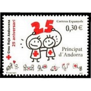 Andorra Española 350 2007 25º Aniv. de la Cruz Roja MNH 