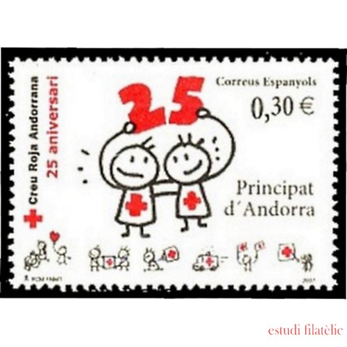 Andorra Española 350 2007 25º Aniv. de la Cruz Roja MNH 